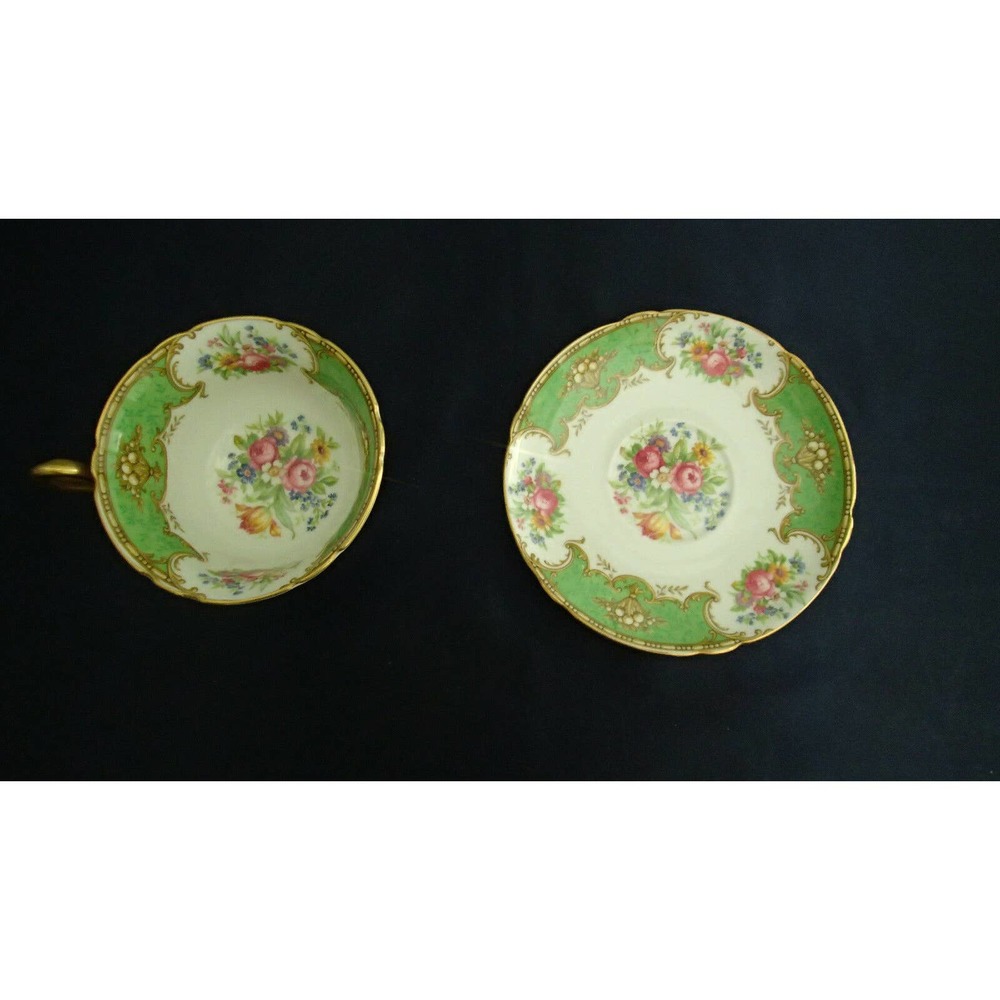 Shelley Cup and Saucer DUCHESS Emerald Green